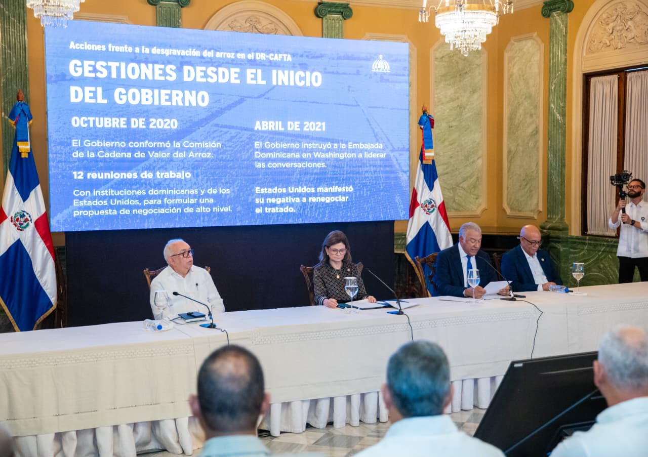El Gobierno  dominicano continuará defendiendo con firmeza producción de arroz ante Estados Unidos; reforzará acciones de apoyo al sector.